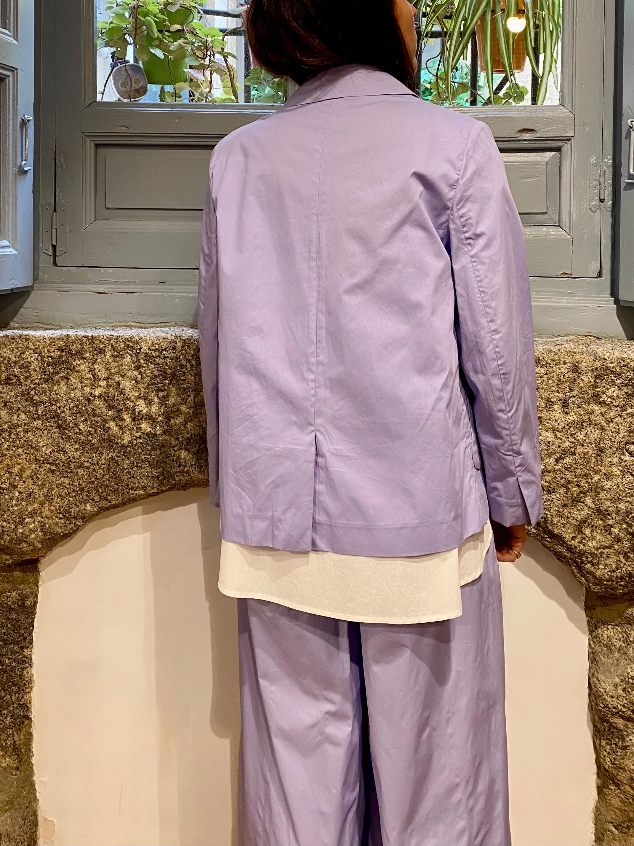 Blue Poplin Blazer