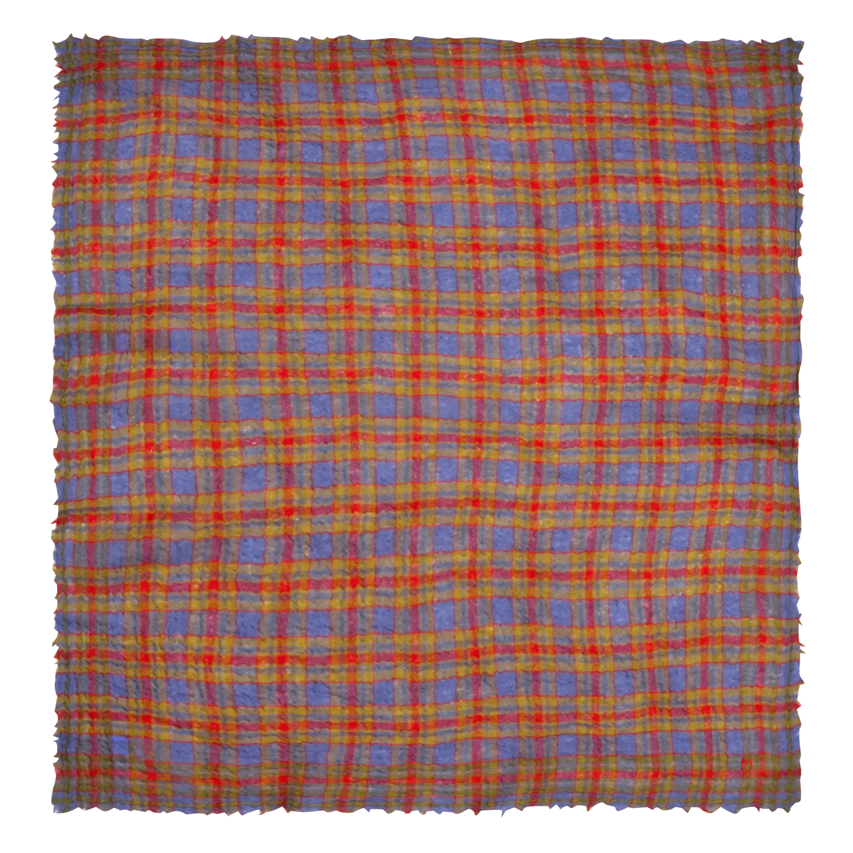 Blue Wool Scarf MOISMONT N°677