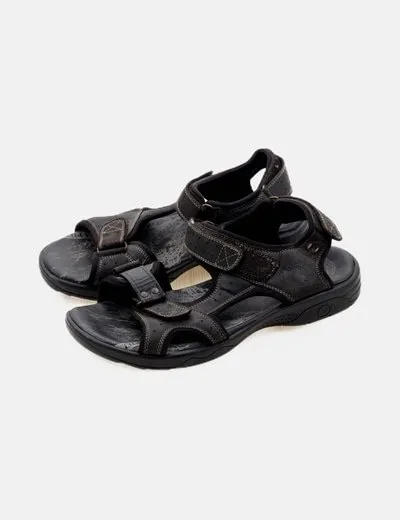 Coronel Tapiocca Black Roman Sandal