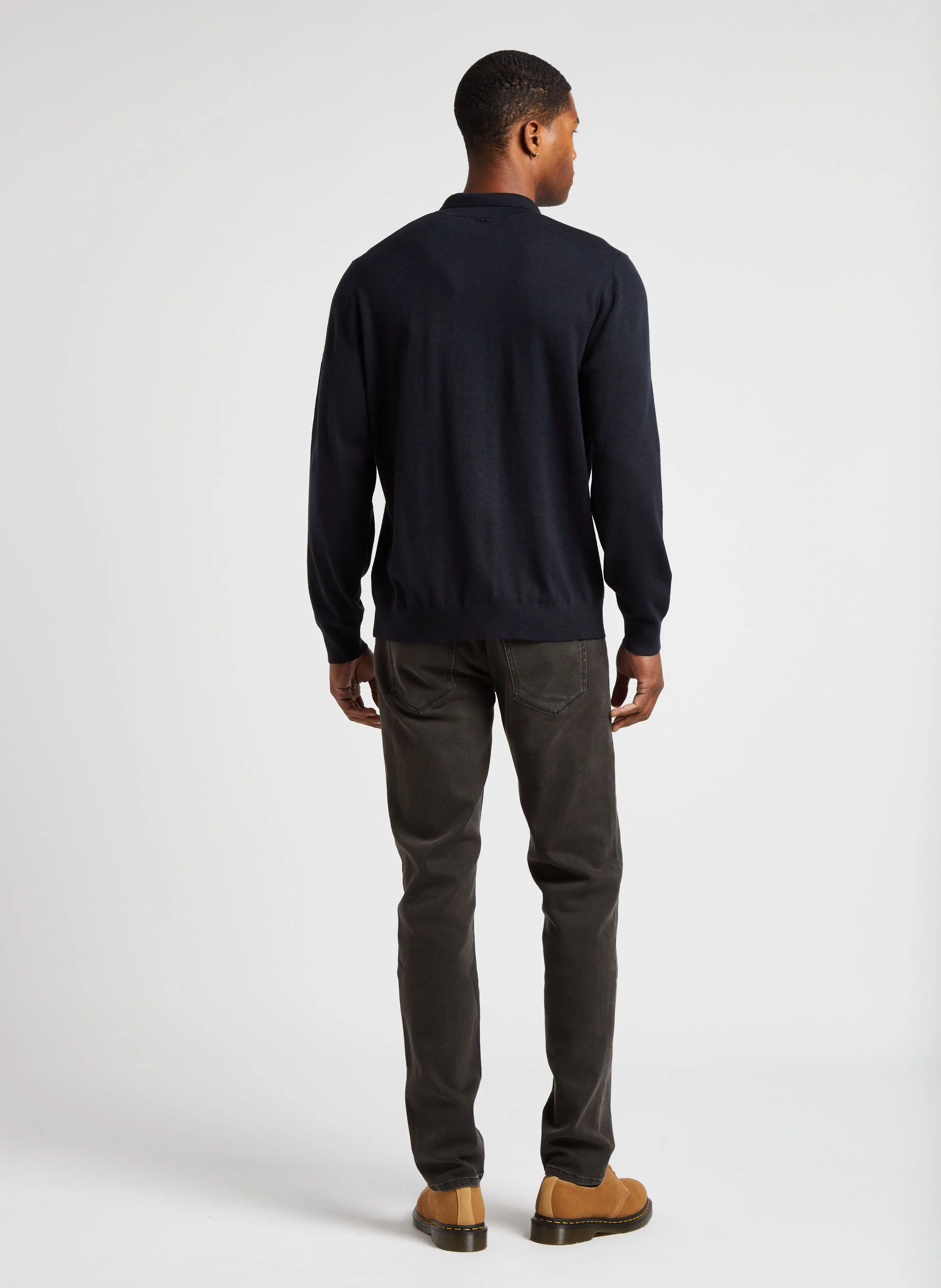 IKKS Blue Sweater with Zippered Collar - Regular Fit