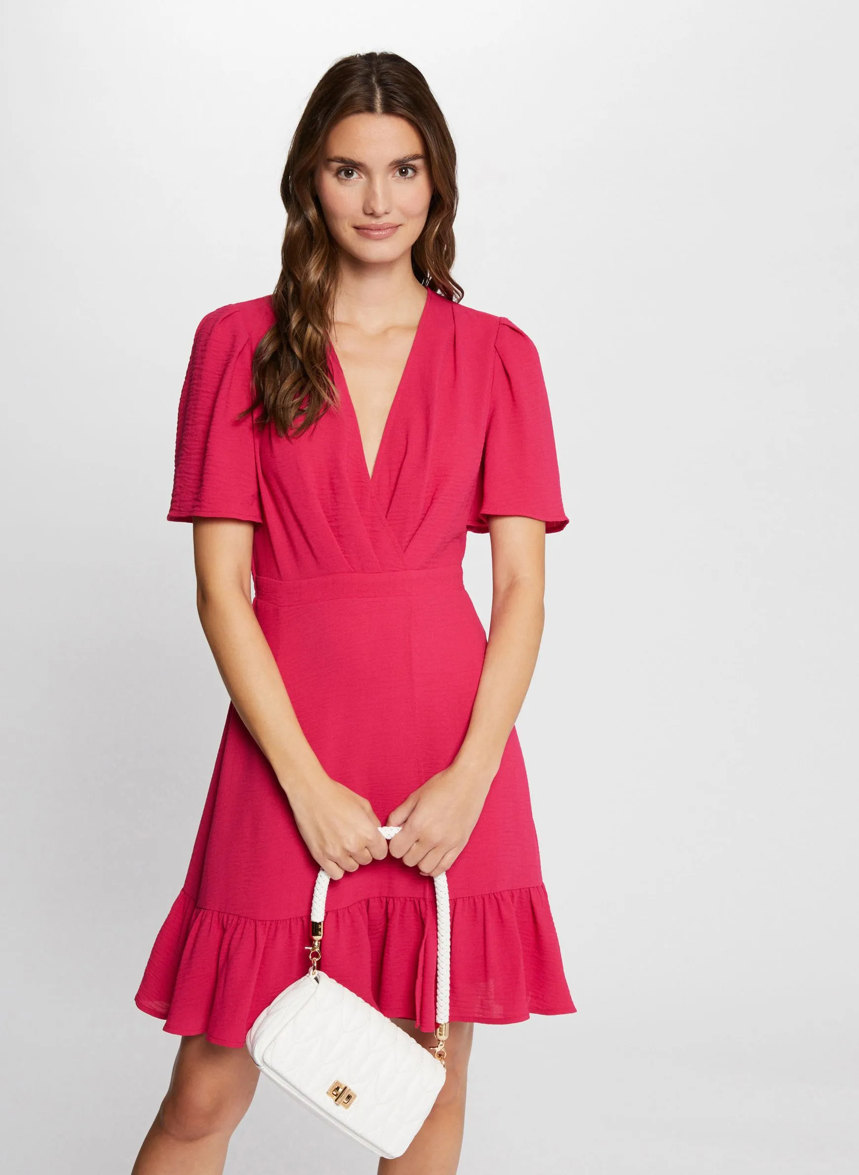 MORGAN RANILA - Pink Ruffled Airy Short Dress