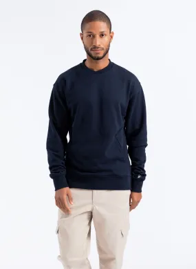 Organic Cotton Round Neck Sweatshirt Blue
