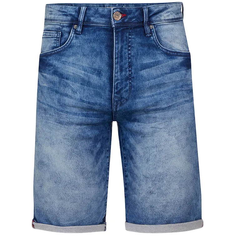 Men's Denim Shorts - Petrol Blue - Short Pants for Men