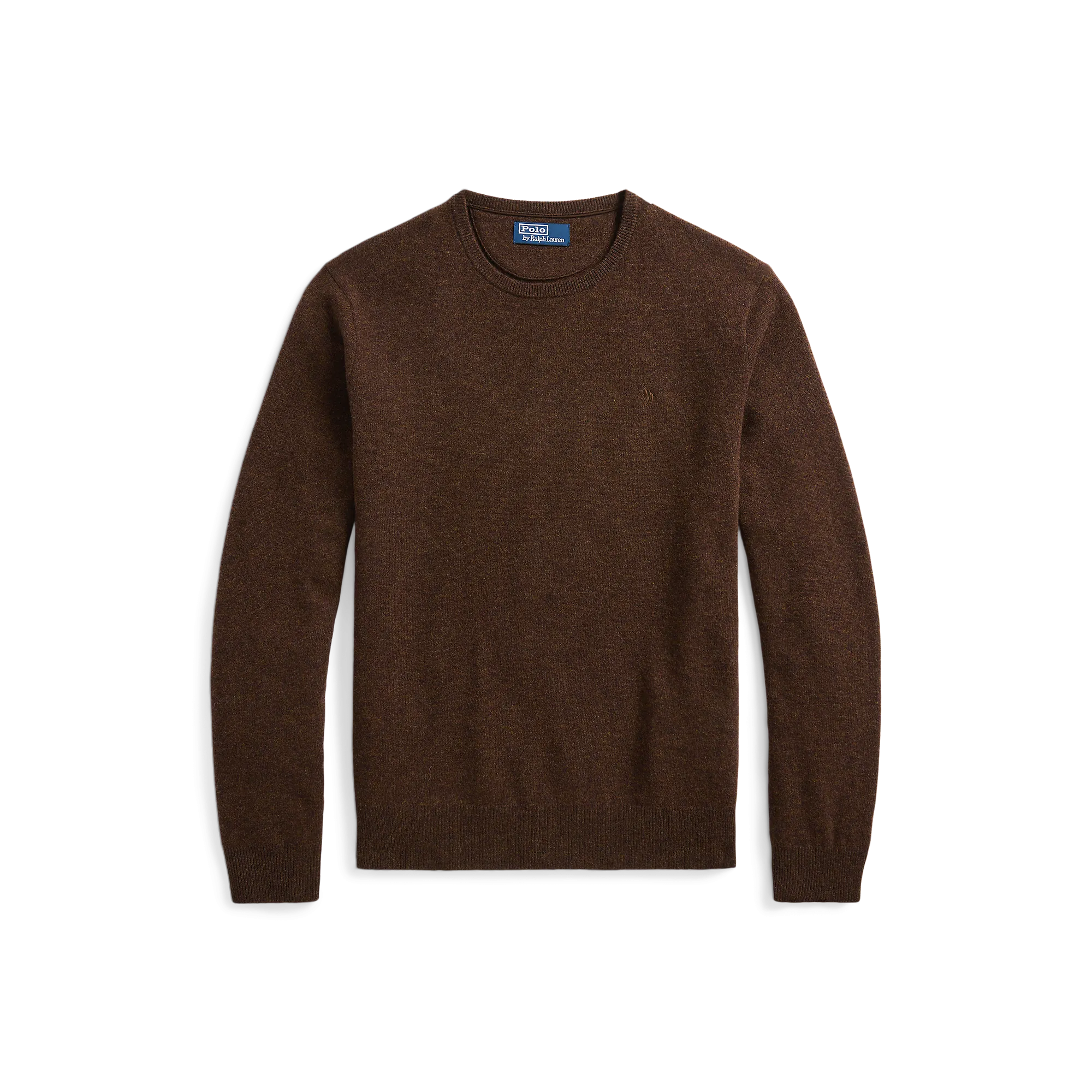 POLO RALPH LAUREN Brown Wool Round Neck Sweater