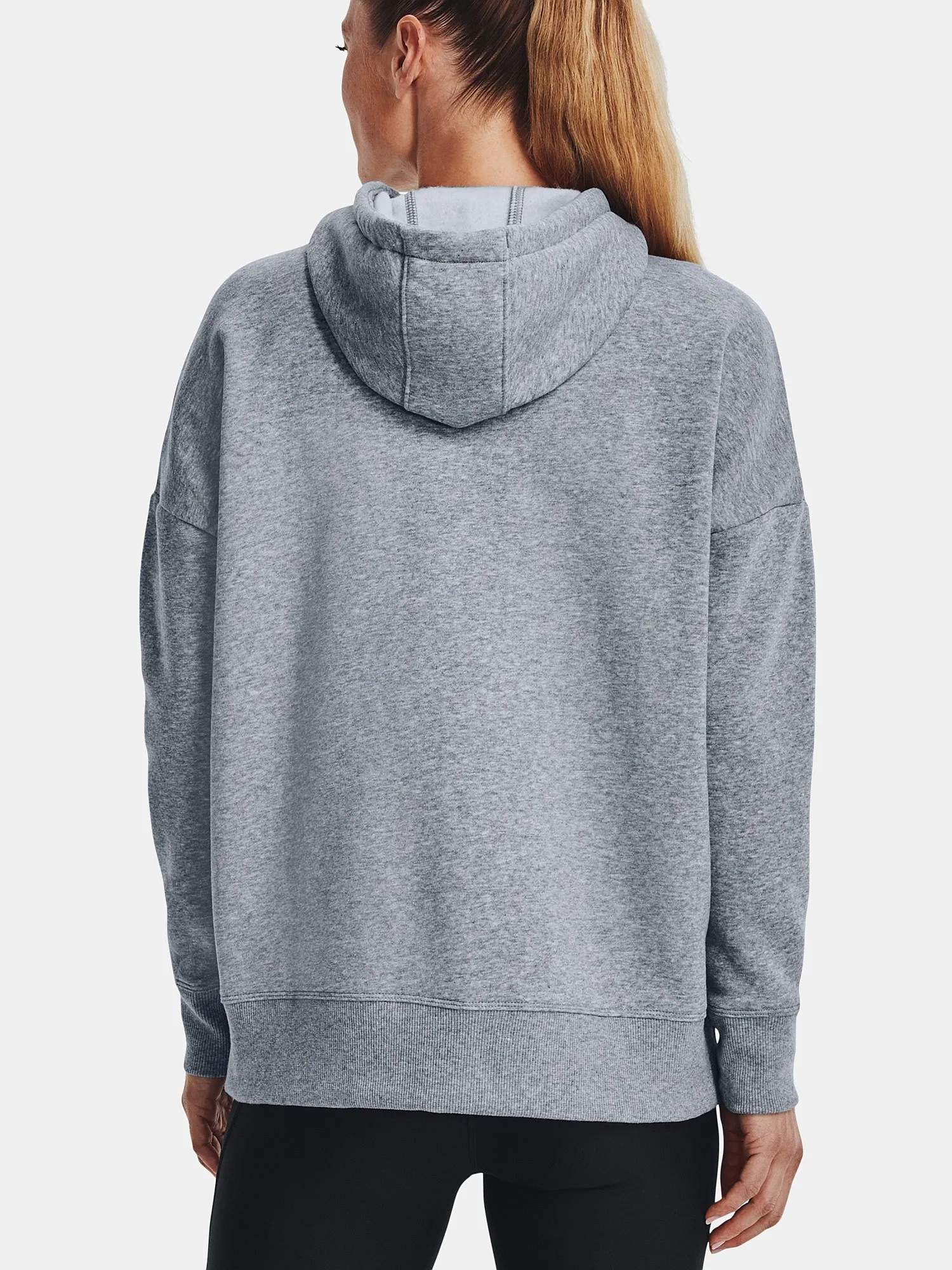 Under Armour Rival Fleece Zip - Steel Medium Heather/Black Women's Sweatshirt